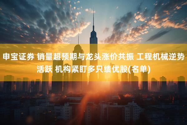 申宝证券 销量超预期与龙头涨价共振 工程机械逆势活跃 机构紧盯多只绩优股(名单)